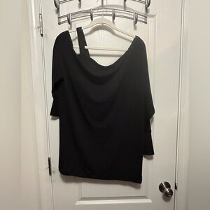 New York & Co Cold off Shoulder micro mini Dress‎ women’s XS oversized top black